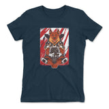 German Shepard Gamer Dog Womens T-Shirt in Midnight Navy color
