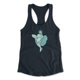Statue Of Liberty Marilyn Monroe Womens Racerback Tank in Midnight Navy color