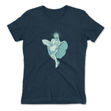 Statue Of Liberty Marilyn Monroe Womens T-Shirt in Midnight Navy color