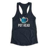 Pot Head Womens Racerback Tank in Midnight Navy color