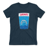 Jaws Teeth Womens T-Shirt in Midnight Navy color