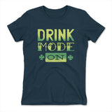 Drink Mode On Womens T-Shirt in Midnight Navy color