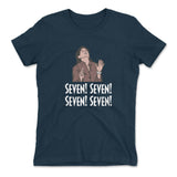 Seven! Seven! Seven! Seven! Womens T-Shirt in Midnight Navy color