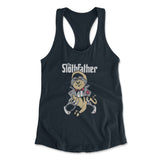 The Slothfather Womens Racerback Tank in Midnight Navy color