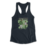 Call Of Daddy Womens Racerback Tank in Midnight Navy color