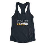 Popcorn Evolution Womens Racerback Tank in Midnight Navy color
