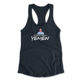 15, Yemen Road, Yemen Womens Racerback Tank in Midnight Navy color