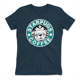 Starpugs Coffee Womens T-Shirt in Midnight Navy color