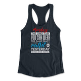 Monday, The Only Day You Can Wear The Same Exact Outfit As Yesterday Without Anyone Knowing Womens Racerback Tank in Midnight Navy color