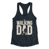 The Walking Dad Womens Racerback Tank in Midnight Navy color