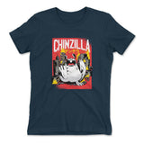 Chinzilla Monster Womens T-Shirt in Midnight Navy color