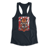 German Shepard Gamer Dog Womens Racerback Tank in Midnight Navy color