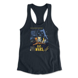 Cat Wars - May The Cat Mint Be With You Womens Racerback Tank in Midnight Navy color
