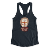 Hedge Hog Potter Womens Racerback Tank in Midnight Navy color