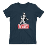 Change Luck Monopoly Parody Womens T-Shirt in Midnight Navy color