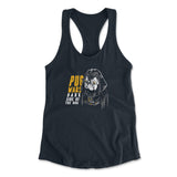 Darth Pug Womens Racerback Tank in Midnight Navy color