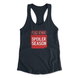 Spoiler Alert Womens Racerback Tank in Midnight Navy color