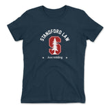 Stanford Law, Just Kidding Womens T-Shirt in Midnight Navy color