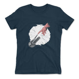 Creation Of Adam - Motorcycle Womens T-Shirt in Midnight Navy color