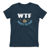 WTF - Where's The Food Womens T-Shirt in Midnight Navy color