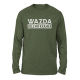 Wazda Deelwifkramer Men/Unisex Drop Shoulder Sweatshirt in Military Green color