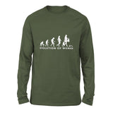 Female Evolution Men/Unisex Drop Shoulder Sweatshirt in Military Green color