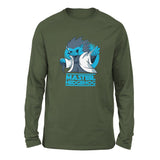 Master Hedgehog Men/Unisex Drop Shoulder Sweatshirt in Military Green color
