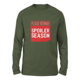 Spoiler Alert Men/Unisex Drop Shoulder Sweatshirt in Military Green color