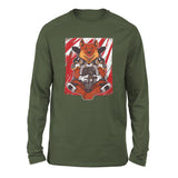 German Shepard Gamer Dog Men/Unisex Drop Shoulder Sweatshirt in Military Green color