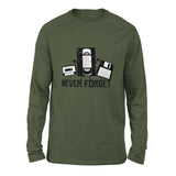 Never Forget The Old Stuff Men/Unisex Drop Shoulder Sweatshirt in Military Green color