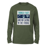 Things I Hate Men/Unisex Drop Shoulder Sweatshirt in Military Green color