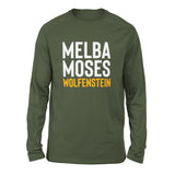 Melba Moses Wolfenstein Men/Unisex Drop Shoulder Sweatshirt in Military Green color