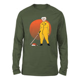 Kill Bill Mrs.santa Men/Unisex Drop Shoulder Sweatshirt in Military Green color
