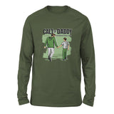 Call Of Daddy Men/Unisex Drop Shoulder Sweatshirt in Military Green color