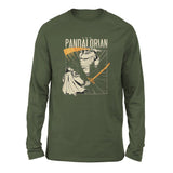 The Pandalorian Men/Unisex Drop Shoulder Sweatshirt in Military Green color
