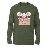 Willing To Undergo Scientific Research For Food Men/Unisex Drop Shoulder Sweatshirt in Military Green color