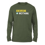 To Do List, Nothing Men/Unisex Drop Shoulder Sweatshirt in Military Green color