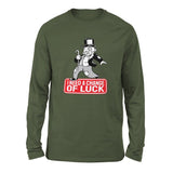 Change Luck Monopoly Parody Men/Unisex Drop Shoulder Sweatshirt in Military Green color