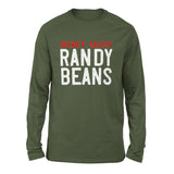 Secret Agent Randy Beans Men/Unisex Drop Shoulder Sweatshirt in Military Green color