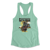 The Catalorian Womens Racerback Tank in Mint color