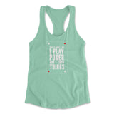 Play Poker Womens Racerback Tank in Mint color