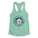 Starpugs Coffee Womens Racerback Tank in Mint color