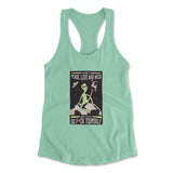 I Mostly Want Peace, Love And Weed Womens Racerback Tank in Mint color
