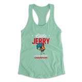Little Jerry Womens Racerback Tank in Mint color
