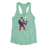 Dancing Monkey Jackson Womens Racerback Tank in Mint color