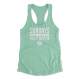 Sundays Should Have A Pause Button Womens Racerback Tank in Mint color