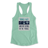 Things I Hate Womens Racerback Tank in Mint color