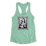 Gothic Monalisa Womens Racerback Tank in Mint color