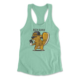 Justin Beaver Womens Racerback Tank in Mint color