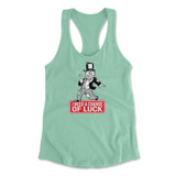 Change Luck Monopoly Parody Womens Racerback Tank in Mint color